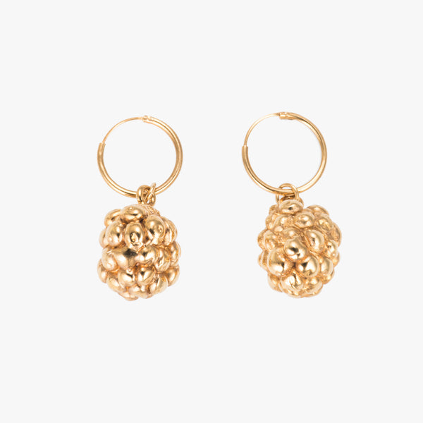 Gold Blackberry Earrings